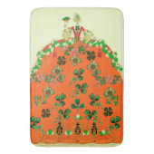 LADY ORANGE AND KLEEBLATTS St. Patricks Day Party Badematte (Vorderseite Vertikal)