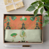 LADY ORANGE AND KLEEBLATTS St. Patricks Day Party Seidenpapier (Geschenk)