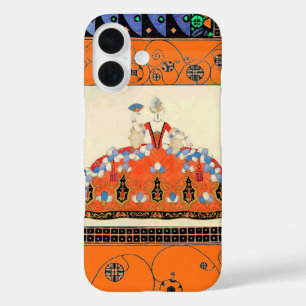 LADY ORANGE BLACK WIRBEL /FASHION COSTUME DESIGNER iPhone 16 HÜLLE