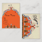 LADY ORANGE FASHION COSTUME DESIGNER MAKEUP ARTIST VISITENKARTE (Vorne/Hinten)