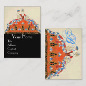 LADY ORANGE FASHION COSTUME DESIGNER MAKEUP ARTIST VISITENKARTE (Vorne/Hinten)