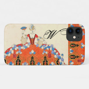 LADY ORANGE FASHION COSTUME DESIGNER MONOGRAM Case-Mate iPhone HÜLLE