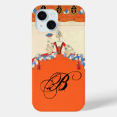 LADY ORANGE FASHION COSTUME DESIGNER MONOGRAM Case-Mate iPhone HÜLLE (Rückseite)