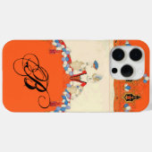 LADY ORANGE FASHION COSTUME DESIGNER MONOGRAM Case-Mate iPhone HÜLLE (Rückseite (Horizontal))