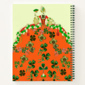 LADY ORANGE, KLEEBLATTS ART DECO St Patricks Day Notizblock (Rückseite)