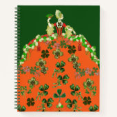 LADY ORANGE, KLEEBLATTS St. Patricks Day Green Notizblock (Vorderseite)