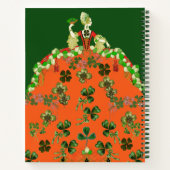 LADY ORANGE, KLEEBLATTS St. Patricks Day Green Notizblock (Rückseite)