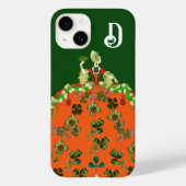 LADY ORANGE, KLEEBLATTS St. Patricks Day Monogram Case-Mate iPhone Hülle (Rückseite)