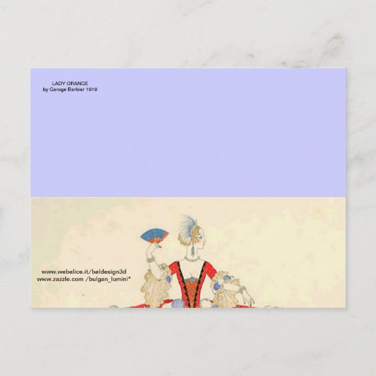 LADY ORANGE MASQUERADE PARTY SAVE THE DATE ANKÜNDIGUNGSPOSTKARTE (Rückseite)