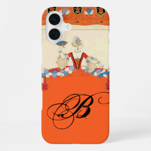 LADY ORANGE MODE KOSTÜMDESIGNER MONOGRAMM iPhone 16 PLUS HÜLLE
