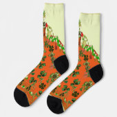 LADY ORANGE UND KLEE St. Patricks Day Party Socken (Linkes Detail)