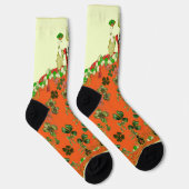LADY ORANGE UND KLEE St. Patricks Day Party Socken (Rechts)