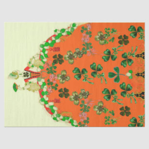 LADY ORANGE UND KLEEBLÄTTER St. Patricks Day Party Seidenpapier