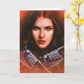 Lady Outlaw Greetings Card Karte (Gelbe Blume)