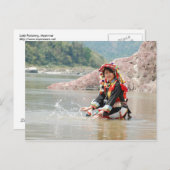 Lady Padaung Postkarte (Vorne/Hinten)