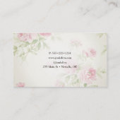 Lady Paintbrush Blume Dresser Rose Shabby Visitenkarte (Rückseite)