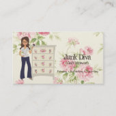 Lady Paintbrush Blume Dresser Rose Shabby Visitenkarte (Vorderseite)