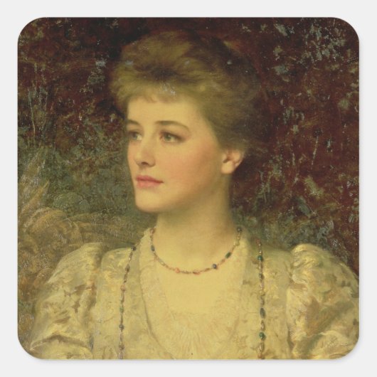 Lady Palmer Quadratischer Aufkleber (Vorderseite)