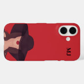 Lady Personalisiert Initial Letters Case-Mate iPho iPhone Hülle (Rückseite (Horizontal))