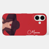 Lady Personalisiert Name Case-Mate iPhone Hülle (Rückseite (Horizontal))
