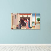 Lady Philosophie bietet Boethius Flügel an Leinwanddruck (Insitu (Holzboden))