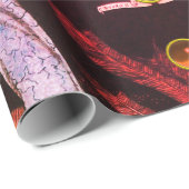 LADY PHOENIX ART DECO SCHÖNHEIT FASHION Orange Bla Geschenkpapier (Rolleneckpunkt)