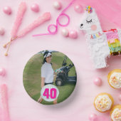 Lady Picture Birthday Party Pappteller (Party)