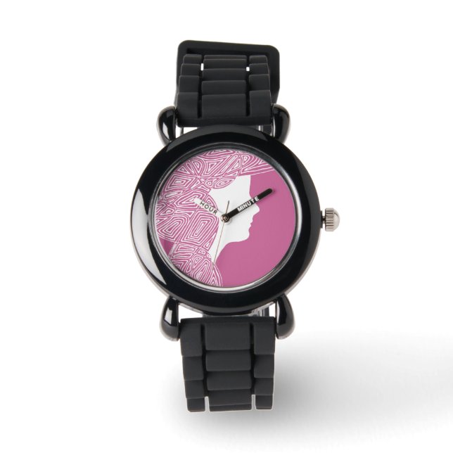 Lady Pink Armbanduhr (Vorderseite)