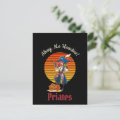 Lady Pirate Captain Postkarte (Stehend Vorderseite)