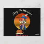 Lady Pirate Captain Postkarte (Rückseite)