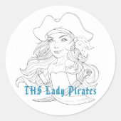 Lady Pirate Sticker (Vorderseite)