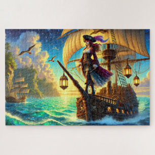 Lady Piratenschiff Nautilsche Fantasie Meer Abente Puzzle