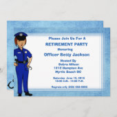 Lady Police Officer Einladung zur Einberufung (Vorne/Hinten)