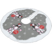 Lady Poodle Polyester Weihnachtsbaumdecke (Schrägansicht)