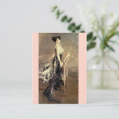 Lady Portrait - Boldini Postkarte (Stehend Vorderseite)