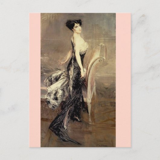 Lady Portrait - Boldini Postkarte (Vorderseite)