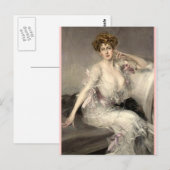 Lady Portrait - Boldini Postkarte (Vorne/Hinten)
