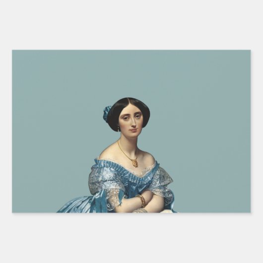 Lady-Portrait Geschenkpapier Set (Vorderseite 2)