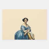 Lady-Portrait Geschenkpapier Set (Vorderseite)