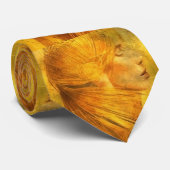 Lady-Portrait in Goldfarben Krawatte (Gerollt)