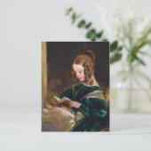 Lady Rachel Russell Lesen eines Buches Postkarte (Stehend Vorderseite)