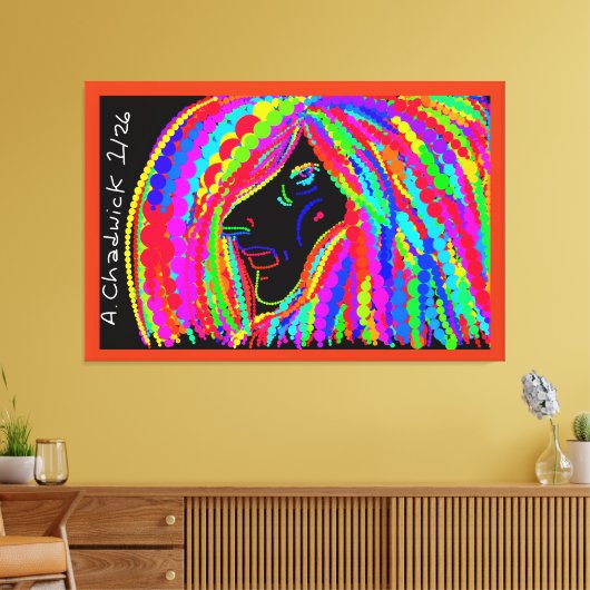 Lady Rainbow Leinwanddruck (Insitu (Wohnzimmer))