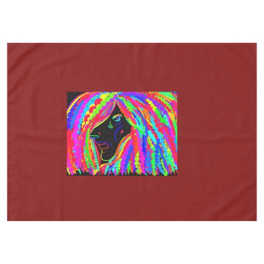 Lady Rainbow Tablecloth Tischdecke (Vorderseite (Horizontal))