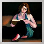 Lady Reading a Book Just Chilling Poster (Vorne)