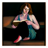 Lady Reading a Book Just Chilling Poster (Vorderseite)