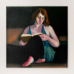 Lady Reading a Book Just Chilling Puzzle