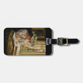 Lady Reading by a Window Gepäckanhänger (Vorderseite horizontal)