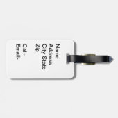 Lady Reading by a Window Gepäckanhänger (Rückseite horizontal)