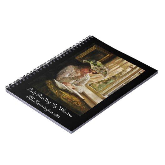 Lady Reading by Window Notizblock (Linke Seite)