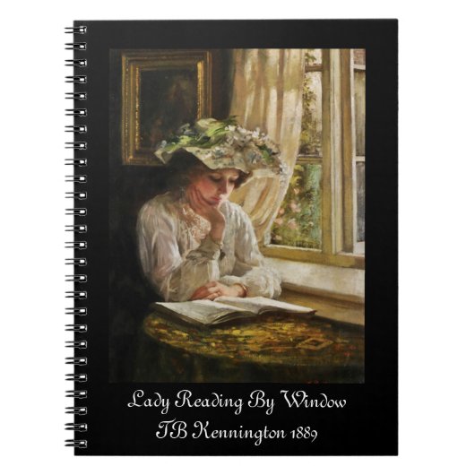 Lady Reading by Window Notizblock (Vorderseite)